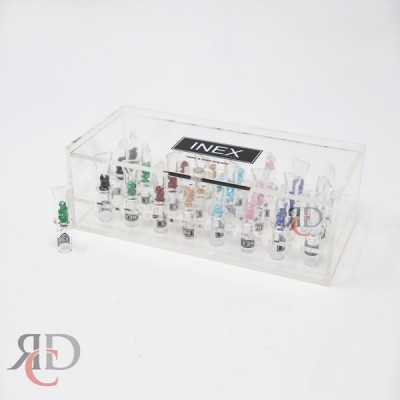 INEX GLASS TIPS WITH CRYSTALS 1.25 SIZE TGT51 - 24CT/ DIAPLAY
